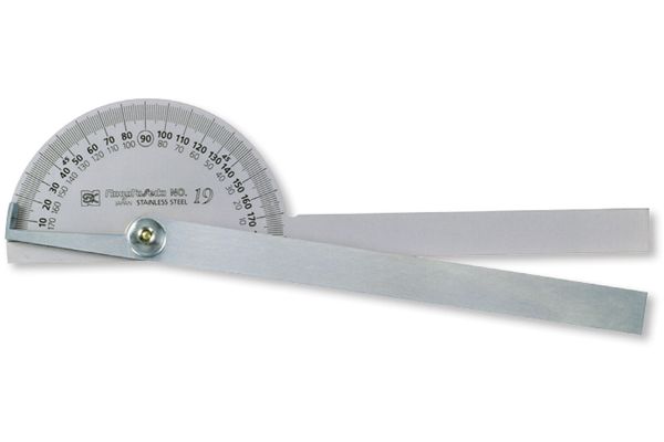 Dưỡng đo góc bán nguyệt 0-180º loại 2 cách đo Niigataseiki, PRT-19SW
